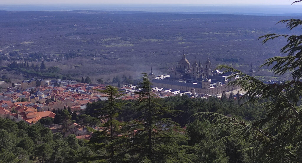 El Escorial from the Guadarrama mountains 